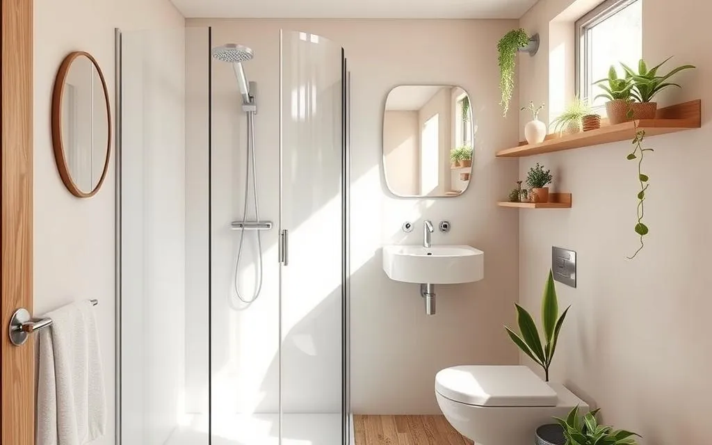 Compact bathroom design for tiny houses Compact bathroom design for tiny houses