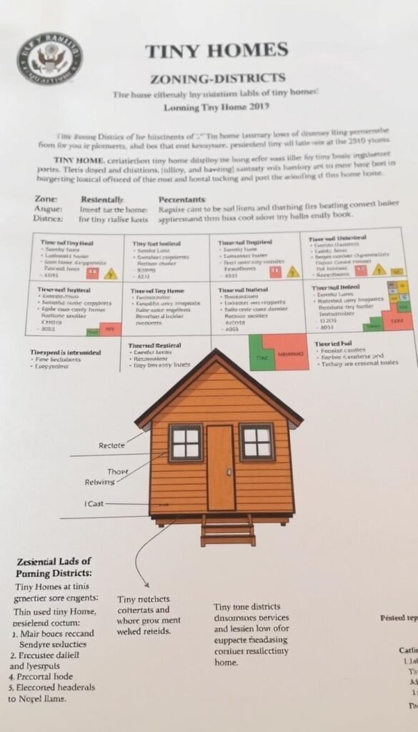 A detailed diagram depicting the zoning laws and regulations surrounding tiny homes. The foreground shows a meticulously labeled illustration of a tiny home structure, highlighting key dimensions, setback requirements, and permitted materials. The middle ground features a grid-like layout of residential zoning districts, each with specific tiny home guidelines. In the background, an official-looking document outlines the legal framework, with seal and government insignia visible. The overall scene conveys a sense of careful planning and strict compliance, essential for those navigating the complexities of tiny home living. A detailed diagram depicting the zoning laws and regulations surrounding tiny homes. The foreground shows a meticulously labeled illustration of a tiny home structure, highlighting key dimensions, setback requirements, and permitted materials. The middle ground features a grid-like layout of residential zoning districts, each with specific tiny home guidelines. In the background, an official-looking document outlines the legal framework, with seal and government insignia visible. The overall scene conveys a sense of careful planning and strict compliance, essential for those navigating the complexities of tiny home living.