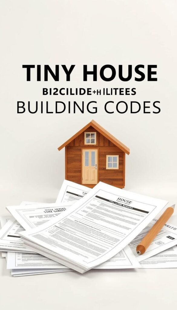 A minimalist and clean illustration of tiny house building codes and regulations in the United States. The scene depicts a neatly organized collection of construction documents, blueprints, and regulatory manuals set against a soft, muted background. The lighting is diffused and gentle, highlighting the intricate details of the materials. The composition is balanced, with the documents arranged in a visually appealing manner, conveying a sense of order and professionalism. The overall mood is one of clarity, simplicity, and a focus on the essential information needed to understand the standards and guidelines for tiny house construction. A minimalist and clean illustration of tiny house building codes and regulations in the United States. The scene depicts a neatly organized collection of construction documents, blueprints, and regulatory manuals set against a soft, muted background. The lighting is diffused and gentle, highlighting the intricate details of the materials. The composition is balanced, with the documents arranged in a visually appealing manner, conveying a sense of order and professionalism. The overall mood is one of clarity, simplicity, and a focus on the essential information needed to understand the standards and guidelines for tiny house construction.