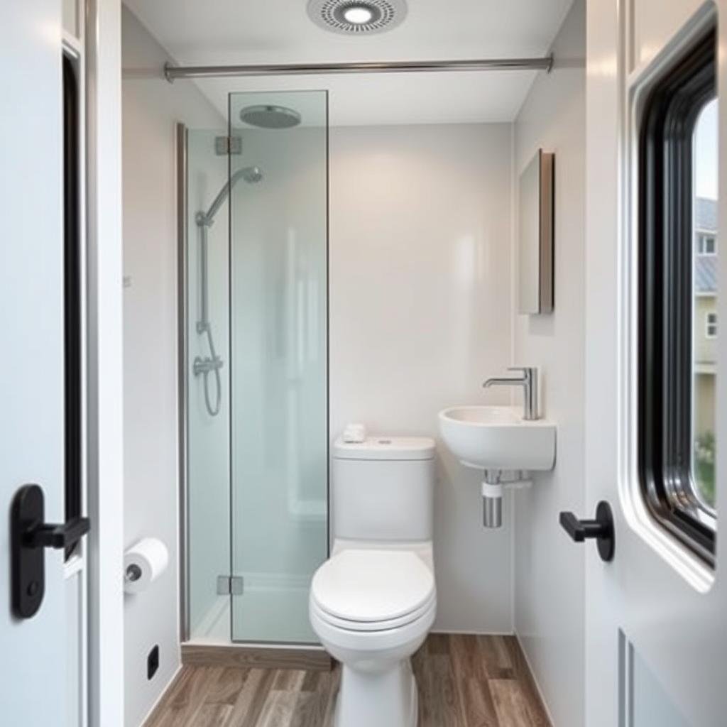 Bathroom options for the 2 Storey Portable Expandable Prefab Tiny Home Bathroom options for the 2 Storey Portable Expandable Prefab Tiny Home