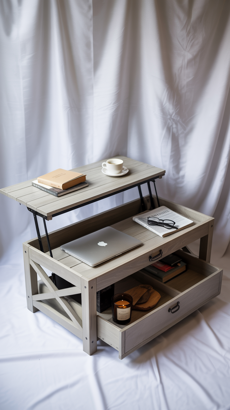 Seventable 47.2" Lift Top Coffee Table