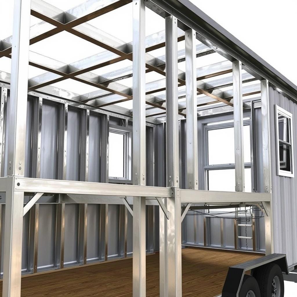 Structural framework of the 2 Storey Portable Expandable Prefab Tiny Home Structural framework of the 2 Storey Portable Expandable Prefab Tiny Home