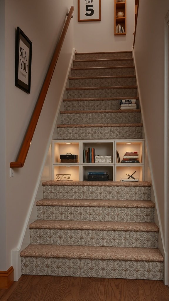 Stairs with hidden compartments for storage