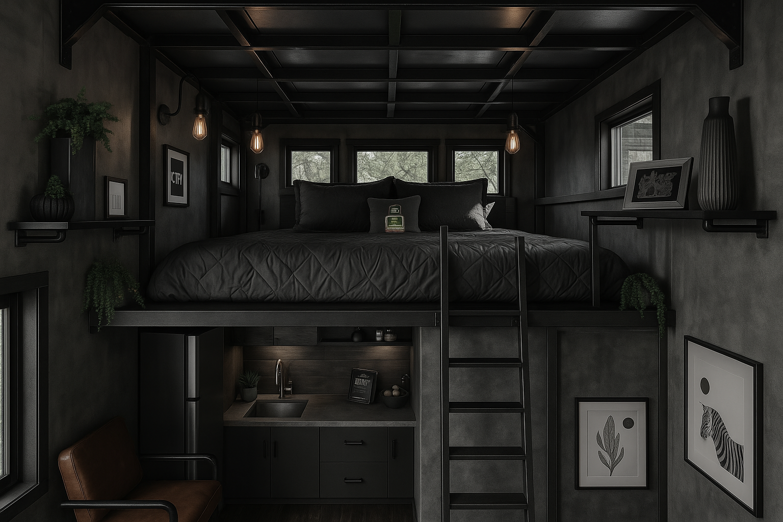 8 Tiny House Concepts With Great Loft Spaces. Industrial Modern Loft