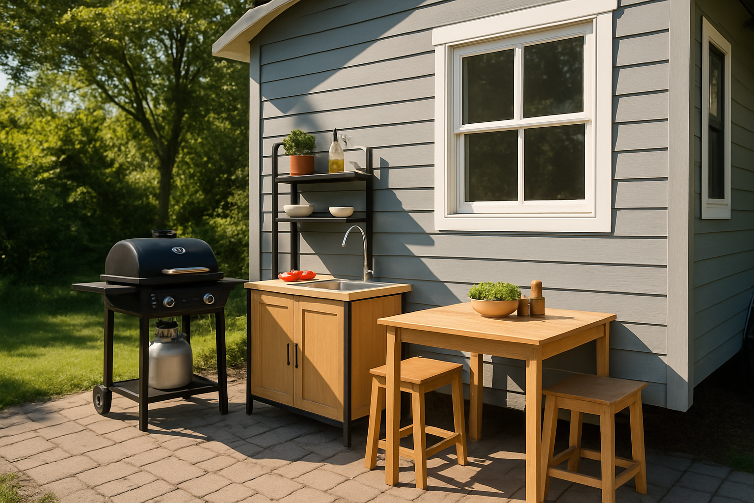 Tiny House Outdoor Kitchen