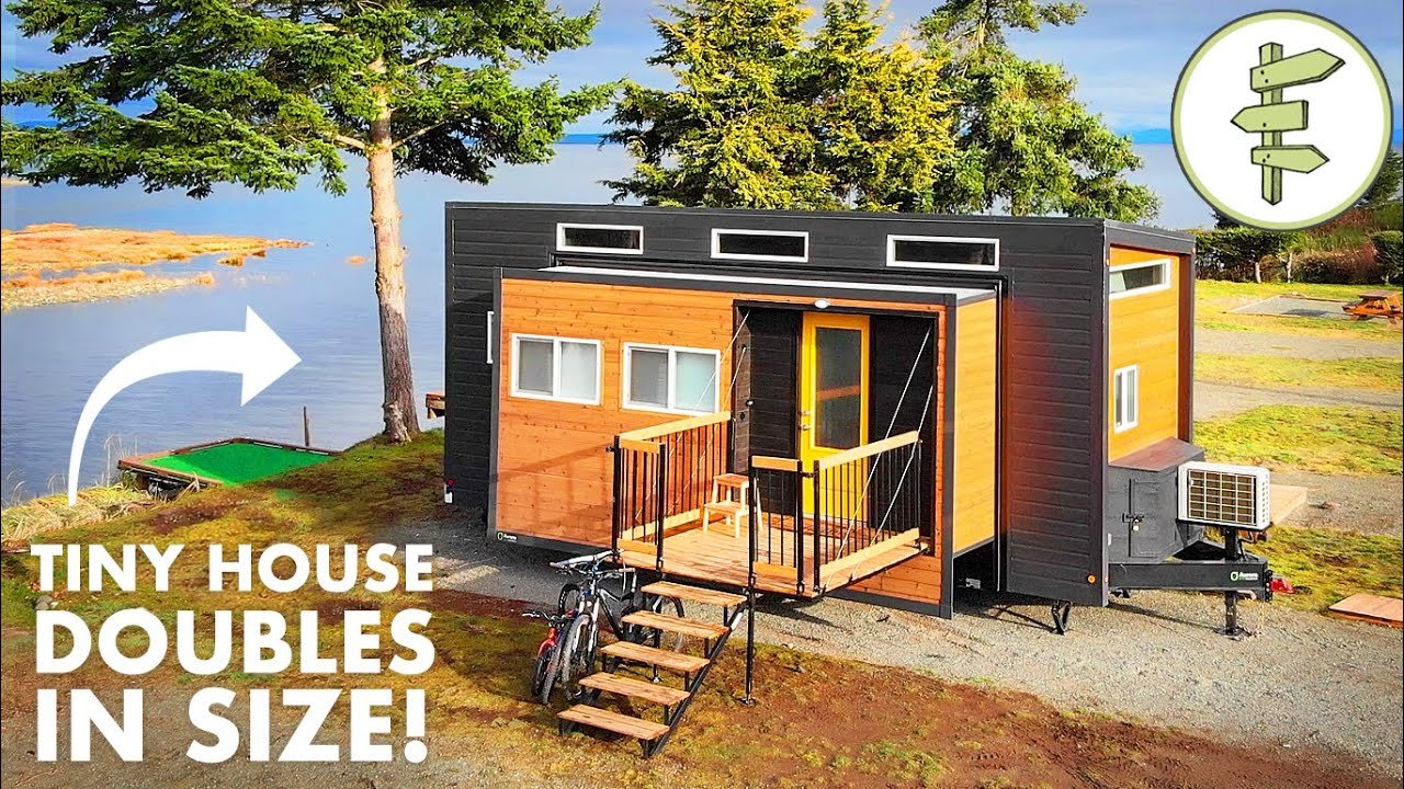 An expanding tiny house demonstrating modern extension mechanisms and design principles