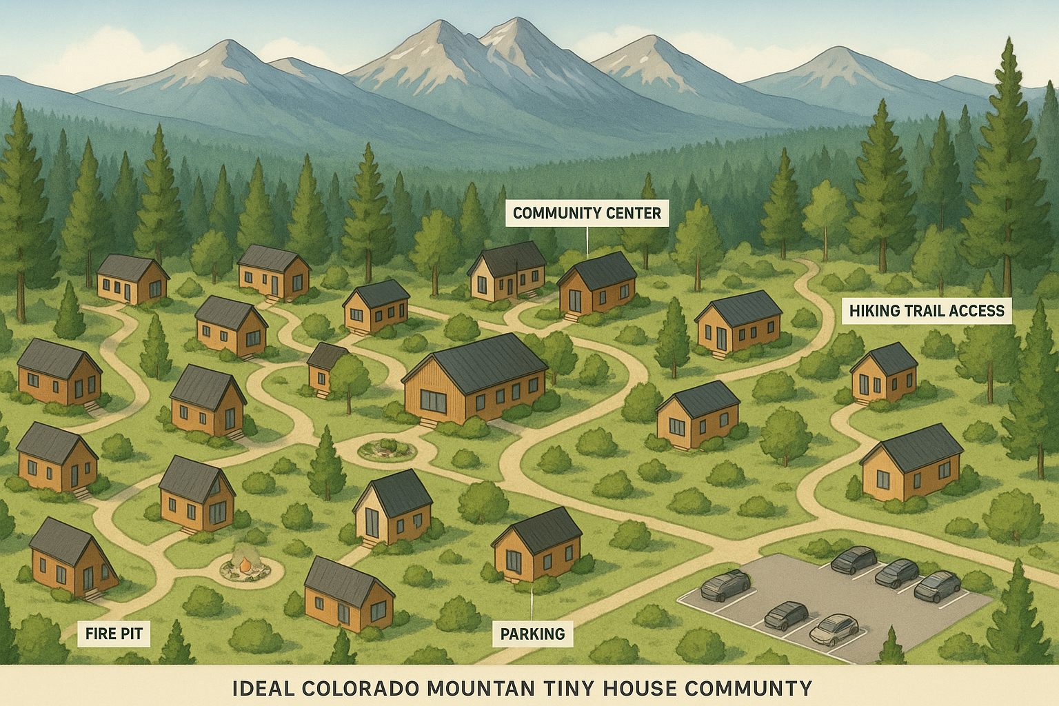 Colorado Mountain Tiny Community Layout