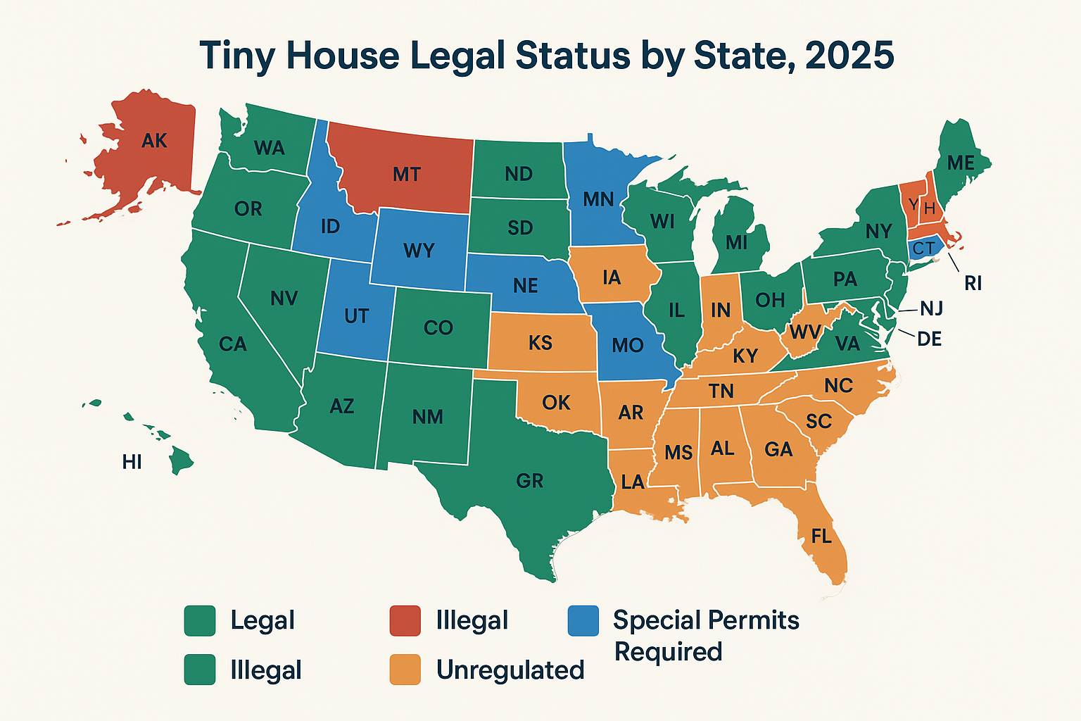 Tiny house laws by state